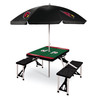 Arizona Cardinals Picnic Table Portable Folding Table with Seats and Umbrella, (Black) Arizona Cardinals Picnic Table Portable Folding Table with Seats and Umbrella, (Black)