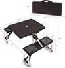 Dallas Cowboys Picnic Table Portable Folding Table with Seats and Umbrella, (Black)
