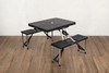 Dallas Cowboys Picnic Table Portable Folding Table with Seats and Umbrella, (Black)