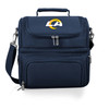 Los Angeles Rams Pranzo Lunch Bag Cooler with Utensils NFL Lunch Tote, (Navy Blue)
