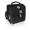 Miami Dolphins Pranzo Lunch Bag Cooler with Utensils NFL Lunch Tote, (Black)