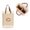 Chicago Bears Pinot Jute 2 Bottle Insulated Wine Bag, (Beige)