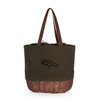 Denver Broncos Coronado Canvas and Willow Basket Tote, (Khaki Green with Beige Accents) Denver Broncos Coronado Canvas and Willow Basket Tote, (Khaki Green with Beige Accents)