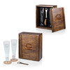 Chicago Bears Pilsner Beer Glass Gift Set, (Acacia Wood)