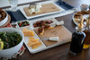 Minnesota Vikings Peninsula Cutting Board & Serving Tray, (Bamboo & White Ceramic)