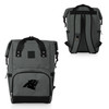 Carolina Panthers On The Go Roll-Top Backpack Cooler, (Heathered Gray)