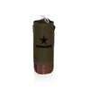 Dallas Cowboys Malbec Insulated Canvas and Willow Wine Bottle Basket, (Khaki Green with Beige Accents)