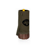 New York Jets Malbec Insulated Canvas and Willow Wine Bottle Basket, (Khaki Green with Beige Accents)