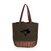 Toronto Blue Jays Coronado Canvas and Willow Basket Tote (Khaki Green with Beige Accents)