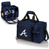 Atlanta Braves Malibu Picnic Basket Cooler (Navy Blue with Black Accents)