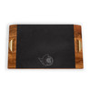 Ottawa Senators Covina Acacia and Slate Serving Tray, (Acacia Wood & Slate Black with Gold Accents)