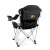 Anaheim Ducks Reclining Camp Chair, (Black with Gray Accents)