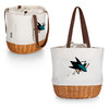 San Jose Sharks Coronado Canvas and Willow Basket Tote, (Beige Canvas)