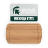 Michigan State Spartans Billboard Glass Top Serving Tray, (Parawood)