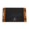Florida State Seminoles Covina Acacia and Slate Serving Tray, (Acacia Wood & Slate Black with Gold Accents)