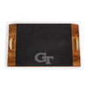 Georgia Tech Yellow Jackets Covina Acacia and Slate Serving Tray, (Acacia Wood & Slate Black with Gold Accents)
