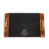 Ohio State Buckeyes Covina Acacia and Slate Serving Tray, (Acacia Wood & Slate Black with Gold Accents)