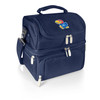 Kansas Jayhawks Pranzo Lunch Bag Cooler with Utensils NCAA Lunch Tote, (Navy Blue)