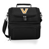 Vanderbilt Commodores Pranzo Lunch Bag Cooler with Utensils NCAA Lunch Tote, (Black)