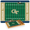 Georgia Tech Yellow Jackets Football Field Icon Glass Top Cutting Board & Knife Set, (Parawood & Bamboo)