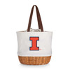 Illinois Fighting Illini Coronado Canvas and Willow Basket Tote, (Beige Canvas)
