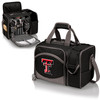 Texas Tech Red Raiders Malibu Picnic Basket Cooler, (Black with Gray Accents)