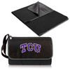 TCU Horned Frogs Blanket Tote Outdoor Picnic Blanket, (Black with Black Exterior)