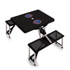 Boise State Broncos Picnic Table Portable Folding Table with Seats, (Black)