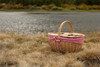 Mickey & Minnie Mouse Country Picnic Basket, (Red & White Gingham Pattern)