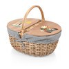 Mandalorian The Child Country Picnic Basket, (Navy Blue & White Stripe)