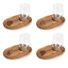 Star Wars Dark Side Wine Appetizer Plate Set Of 4, (Acacia Wood)