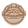 Mandalorian Grogu Buggy 16" Serving Board, (Parawood)