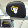 Los Angeles Rams Embroidered Head Rest Cover Set - 2 Pieces Ram Head Secondary Logo & Wordmark