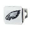 Philadelphia Eagles Chrome Metal Hitch Cover with Chrome Metal 3D Emblem Eagle Head Primary Logo