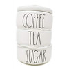 Rae Dunn By Magenta COFFEE TEA SUGAR Canister Set