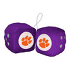 Clemson Tigers Team Color Fuzzy Dice D√©cor 3" Set