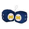 Michigan Wolverines Team Color Fuzzy Dice D√©cor 3" Set