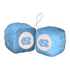 North Carolina Tar Heels Team Color Fuzzy Dice D√©cor 3" Set