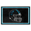 Carolina Panthers 4ft. x 6ft. Plush Area Rug Panthers Alternate Helmet Logo