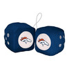 Denver Broncos Team Color Fuzzy Dice D√©cor 3" Set Bronco Head Primary Logo