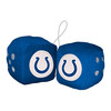 Indianapolis Colts Team Color Fuzzy Dice D√©cor 3" Set Horseshoe Primary Logo