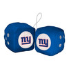New York Giants Team Color Fuzzy Dice D√©cor 3" Set NY Primary Logo