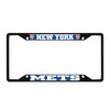 New York Mets Metal License Plate Frame Black Finish