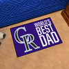 Colorado Rockies Starter Mat Accent Rug - 19in. x 30in. World's Best Dad Starter Mat CR Primary Cap Logo
