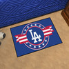 Los Angeles Dodgers Starter Mat Accent Rug - 19in. x 30in. Patriotic Starter Mat LA Cap Logo