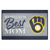 Milwaukee Brewers World's Best Mom Starter Mat Accent Rug - 19in. x 30in. MB Glove Cap Logo