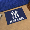 New York Yankees Man Cave Starter Mat Accent Rug - 19in. x 30in. NY Cap Logo