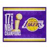 Los Angeles Lakers Dynasty 8ft. x 10ft. Plush Area Rug Lakers Primary Logo 17x