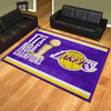Los Angeles Lakers Dynasty 8ft. x 10ft. Plush Area Rug Lakers Primary Logo 17x