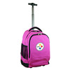 Pittsburgh Steelers 19" Premium Wheeled Backpack - Pink